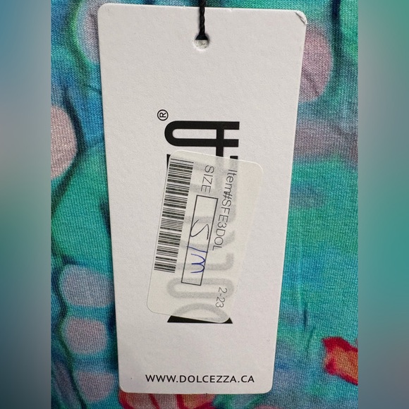 Vibrant Floral Long Sleeve Top - Blue and Pink - Picture 3 of 3